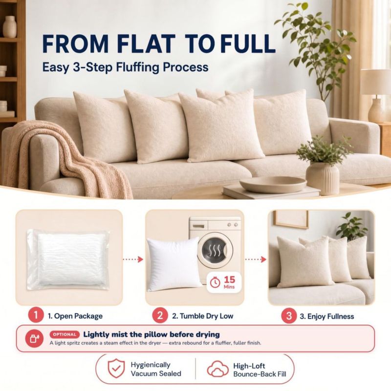 Insertos para almohadas Foamily 46 cm paquete de 2 algodón blanco