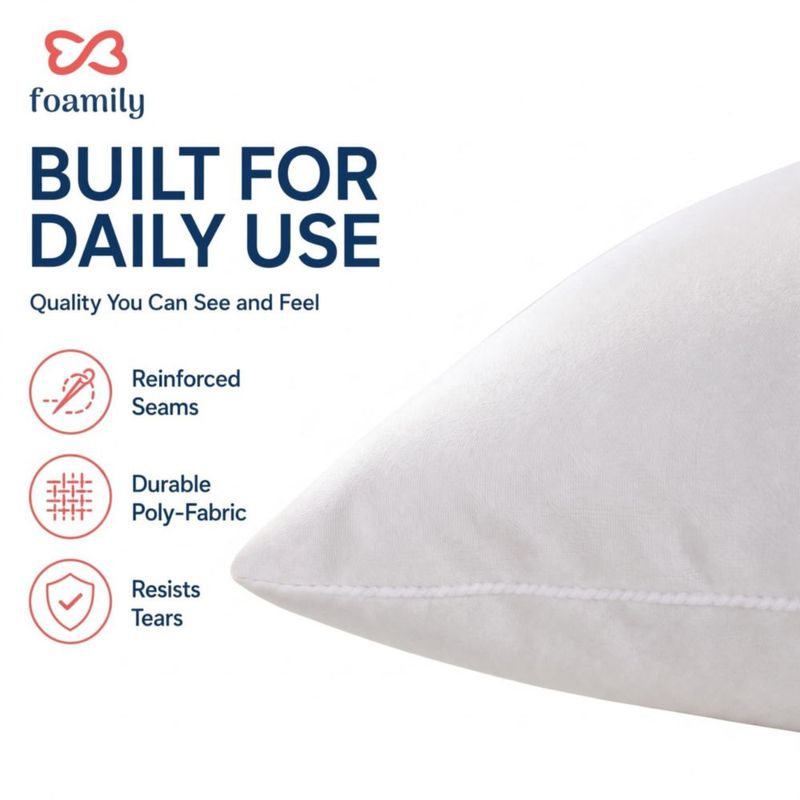 Insertos para almohadas Foamily 46 cm paquete de 2 algodón blanco