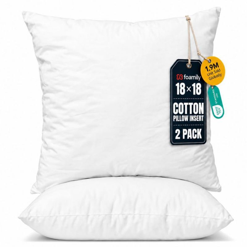 Insertos para almohadas Foamily 46 cm paquete de 2 algodón blanco