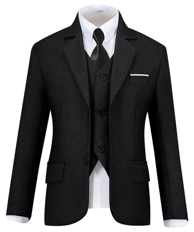 Traje Visaccy talla 8 entallado negro - conjunto de 5 piezas