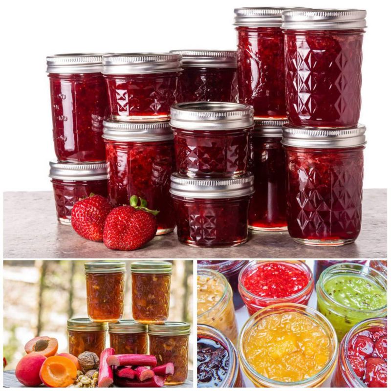 Tarros Mason SPANLA Pack de 24 (118 ml‑355 ml) con tapas