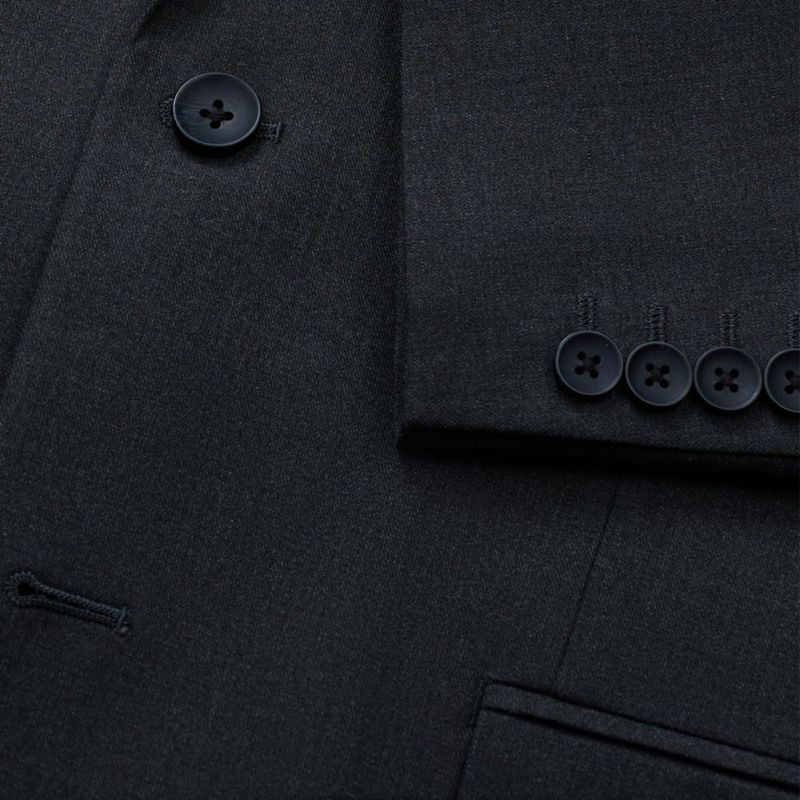 Chaqueta de traje Haggar 46R gris oscuro con tejido stretch