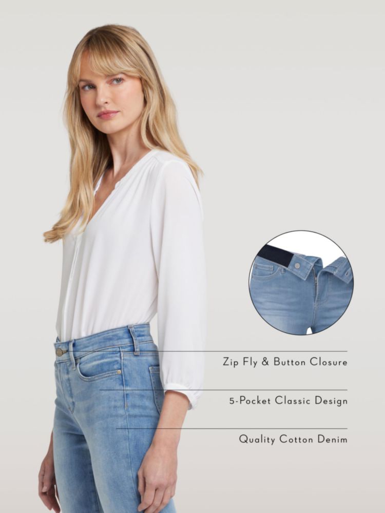 Jeans de mezclilla NYDJ Marilyn Corte Recto Biscayne talla 8