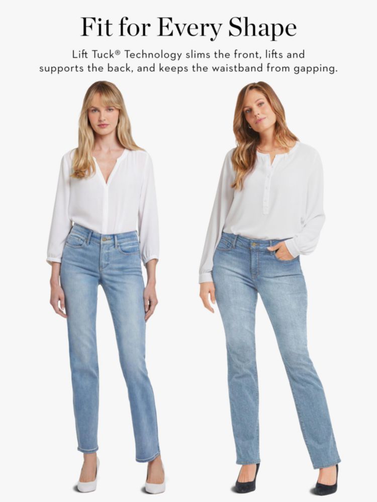 Jeans de mezclilla NYDJ Marilyn Corte Recto Biscayne talla 8