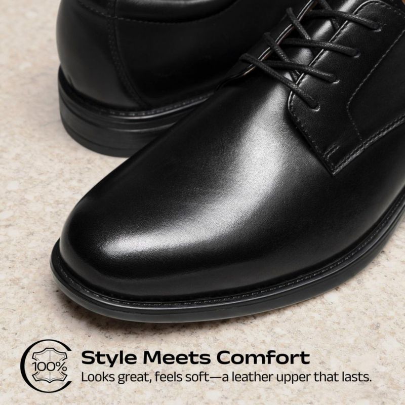 Zapatos de Vestir Bruno Marc 11 Negro Cuero Clásico