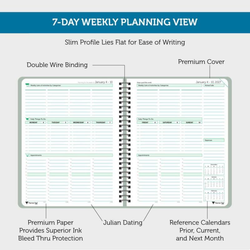 Planner Pad – Planificador 17 cm x 22 cm Enero‑Diciembre 2027
