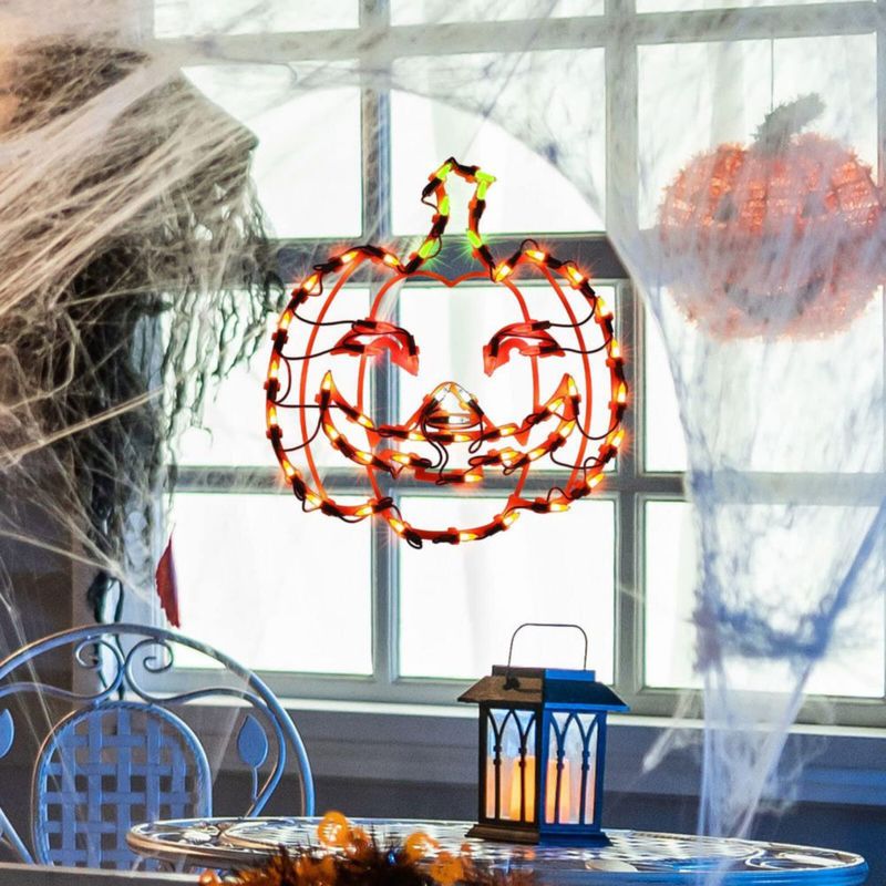 Lámpara de ventana LAMPHOME 34 cm Calabaza de Halloween iluminada
