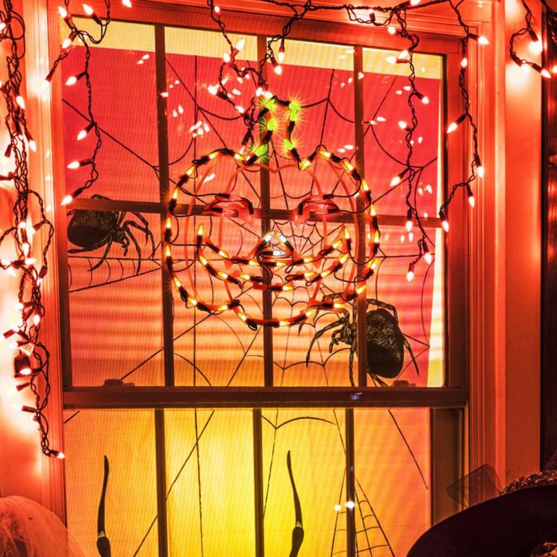 Lámpara de ventana LAMPHOME 34 cm Calabaza de Halloween iluminada