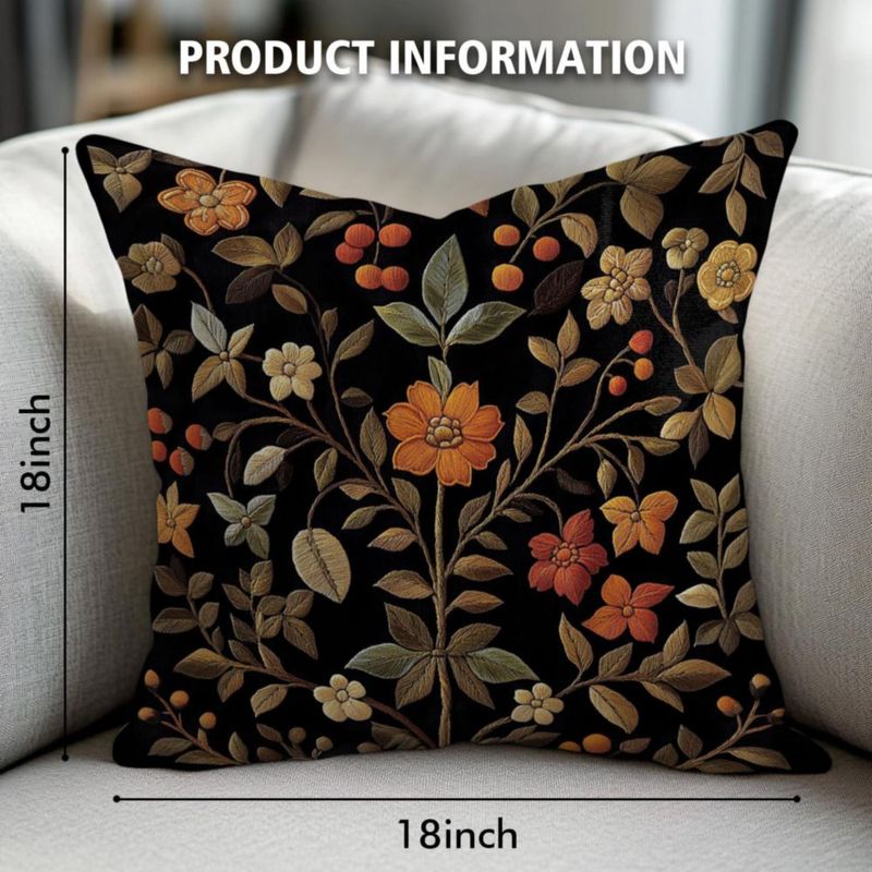 Funda de almohada YOU FOUND ME 45x45 cm Terciopelo Floral