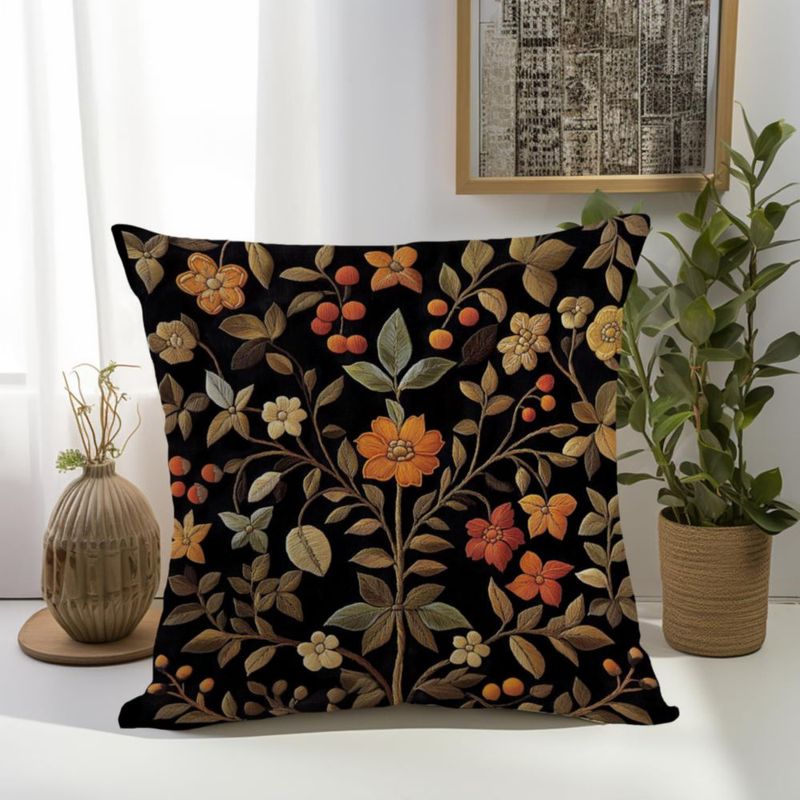 Funda de almohada YOU FOUND ME 45x45 cm Terciopelo Floral