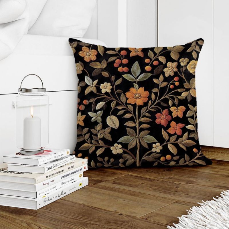 Funda de almohada YOU FOUND ME 45x45 cm Terciopelo Floral