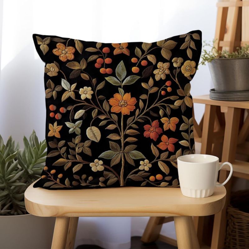 Funda de almohada YOU FOUND ME 45x45 cm Terciopelo Floral