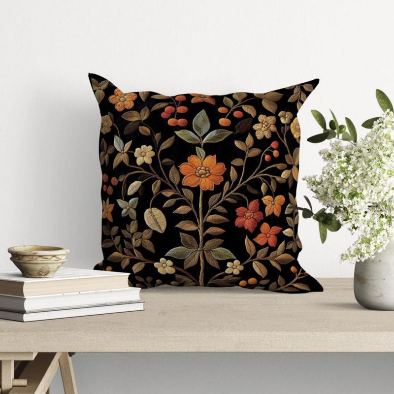 Funda de almohada YOU FOUND ME 45x45 cm Terciopelo Floral