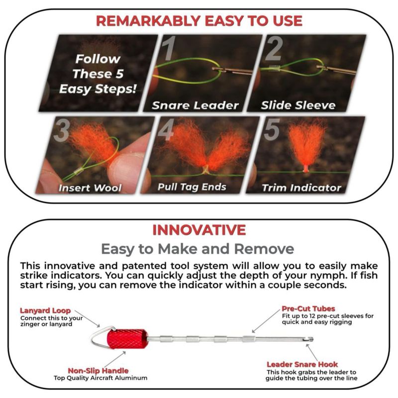 Kit de Herramientas Strike Indicator.com 30 cm para pesca con mosca