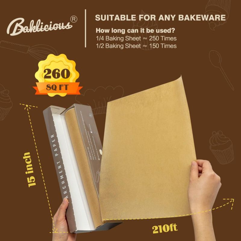 Papel Pergamino BAKLICIOUS 38 cm × 60 m 260 ft²