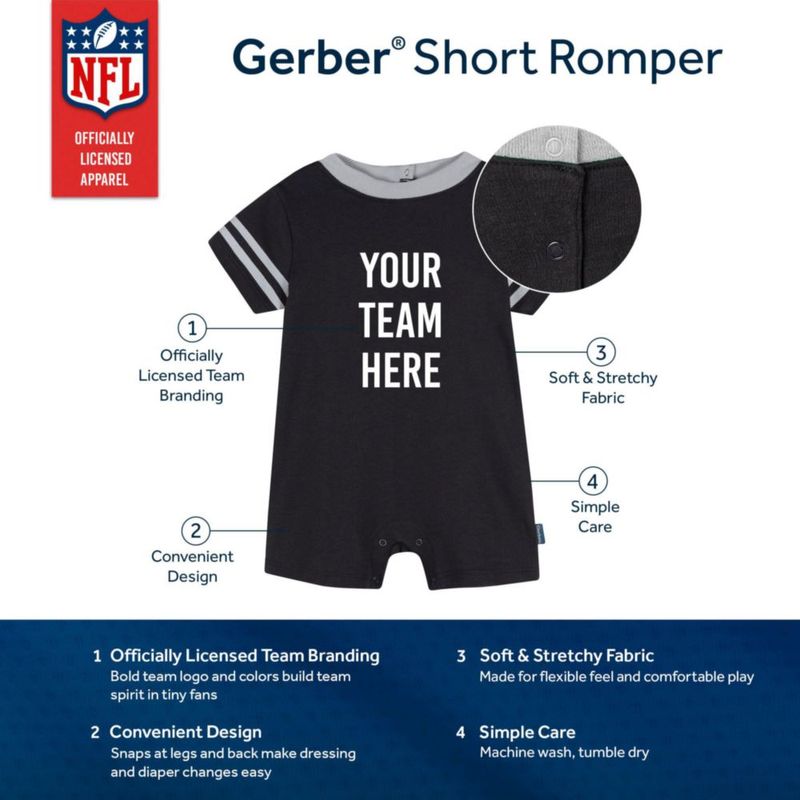 Body Gerber Steelers 3-6 meses para bebé – Equipo NFL