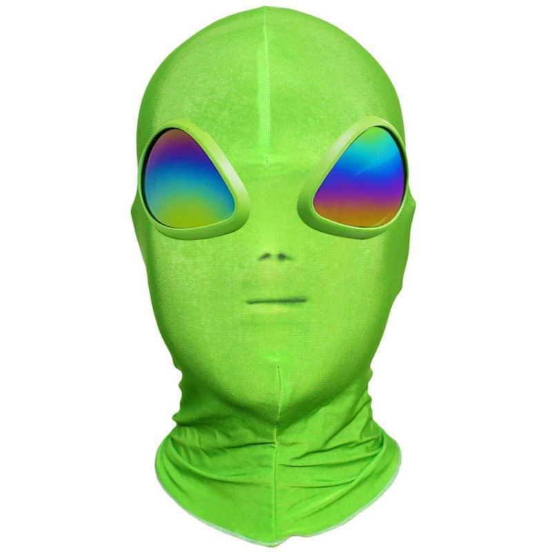 Máscara de disfraz Anroog Alien 3D de cara completa verde