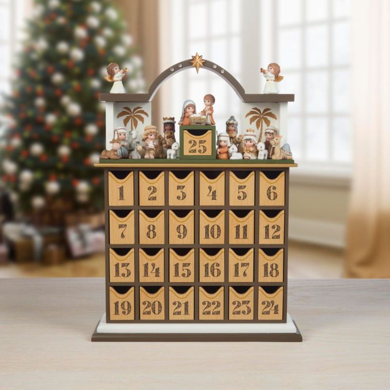 Calendario de Adviento Precious Moments 34 cm de Madera/Resina