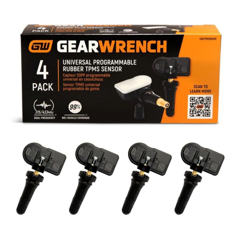 Sensor TPMS GEARWRENCH Pack de 4 unidades 315/433 MHz Universal