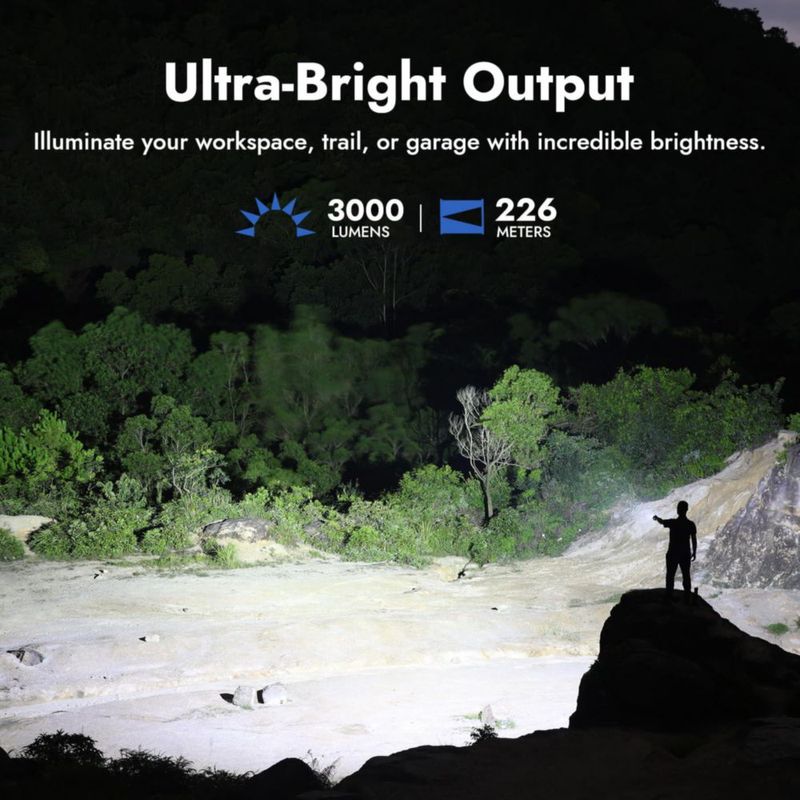 Linterna LED recargable WUBEN L3 3000 lúmenes 14 cm