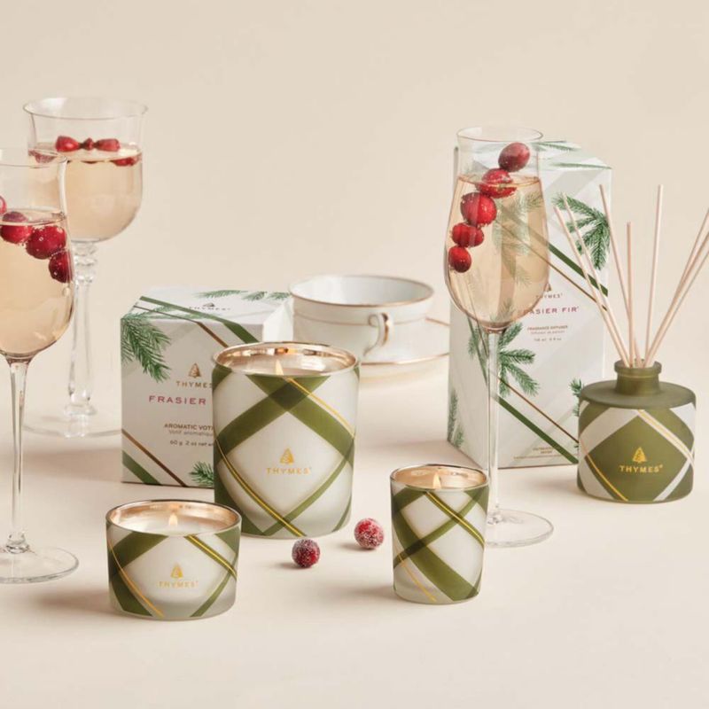 VELA Thymes Frasier Fir 283 g Frasco Verde y Blanco