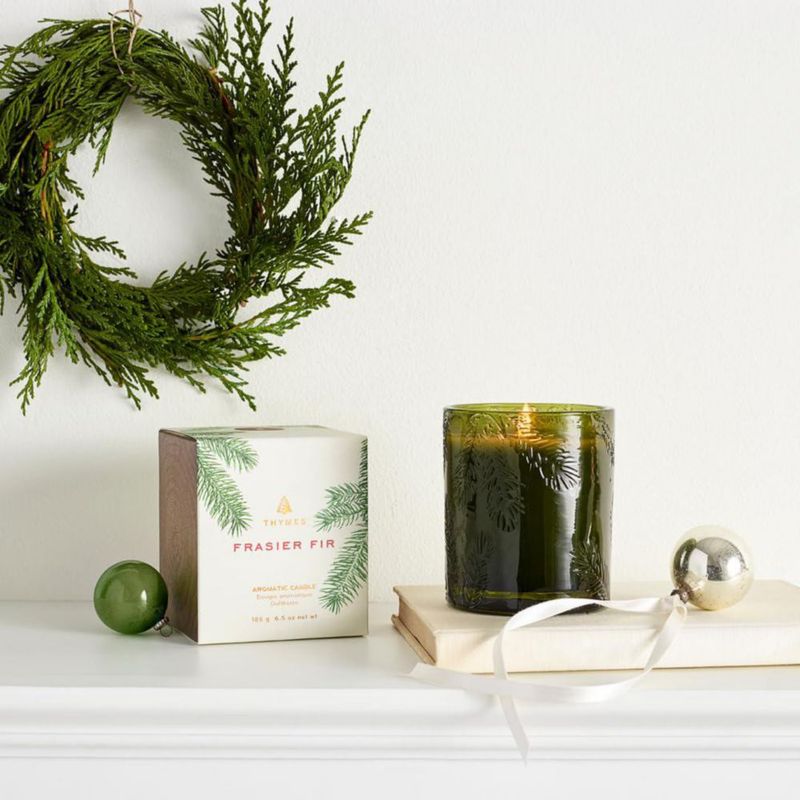 Vela Thymes Frasier Fir 185 g Frasco de Vidrio Verde