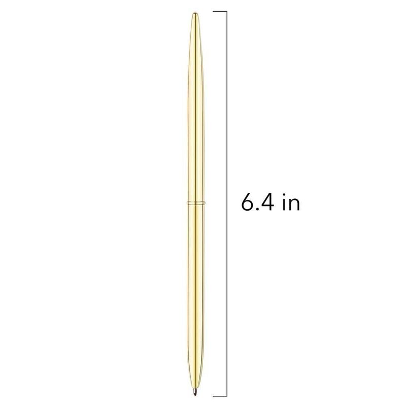Bolígrafos de bola Unibene 12 unidades color oro punta media 1.0 mm