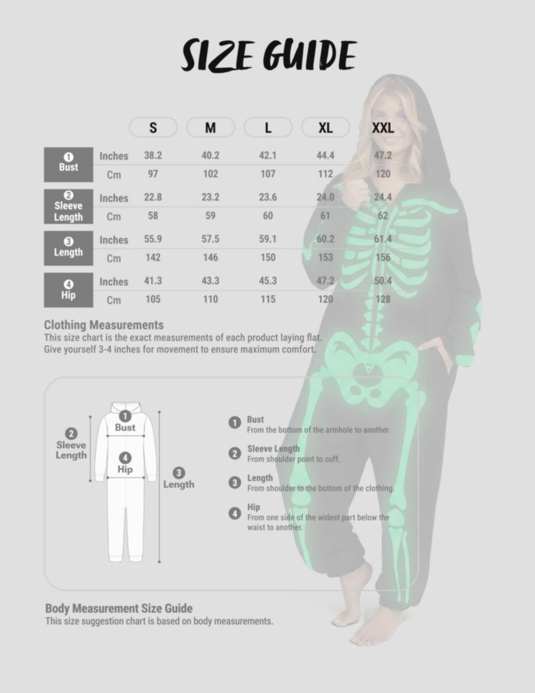 Disfraz de Esqueleto Brilla en la Oscuridad – Spooktacular Creations