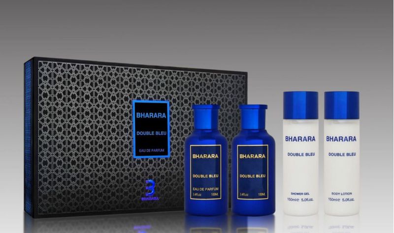 Set de regalo Bharara Double Bleu Bath & Body Eau De Parfum 100 ml