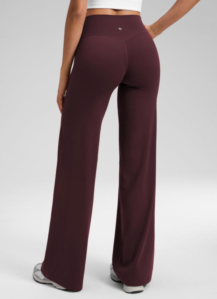 PANTALONES CRZ YOGA 76 cm Pierna Ancha Ciruela Madura Talla Grande