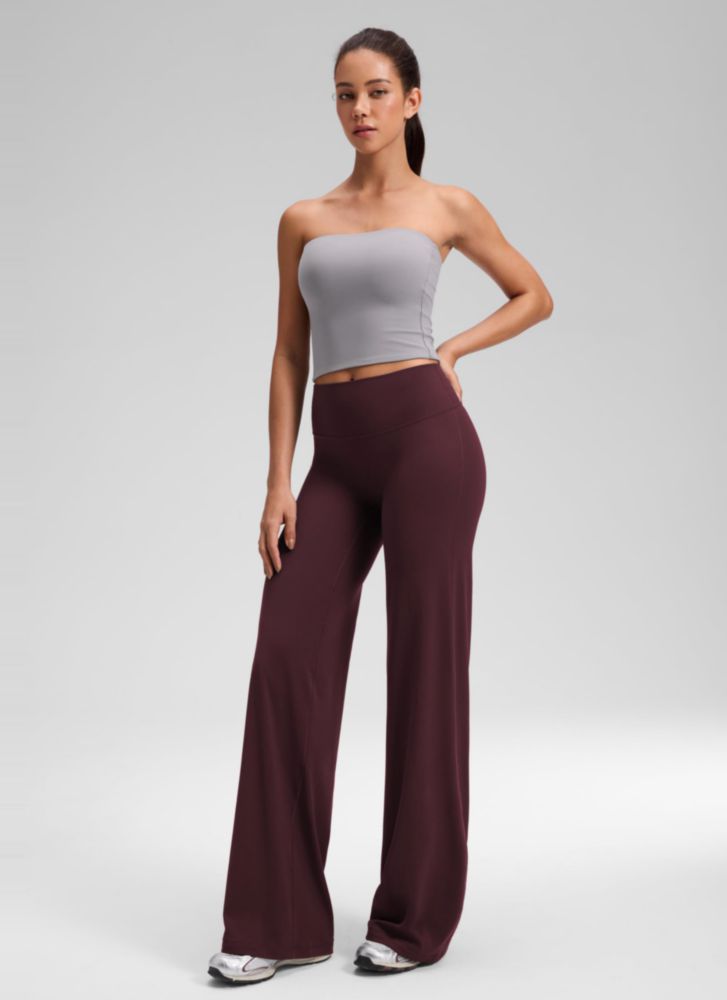 PANTALONES CRZ YOGA 76 cm Pierna Ancha Ciruela Madura Talla Grande