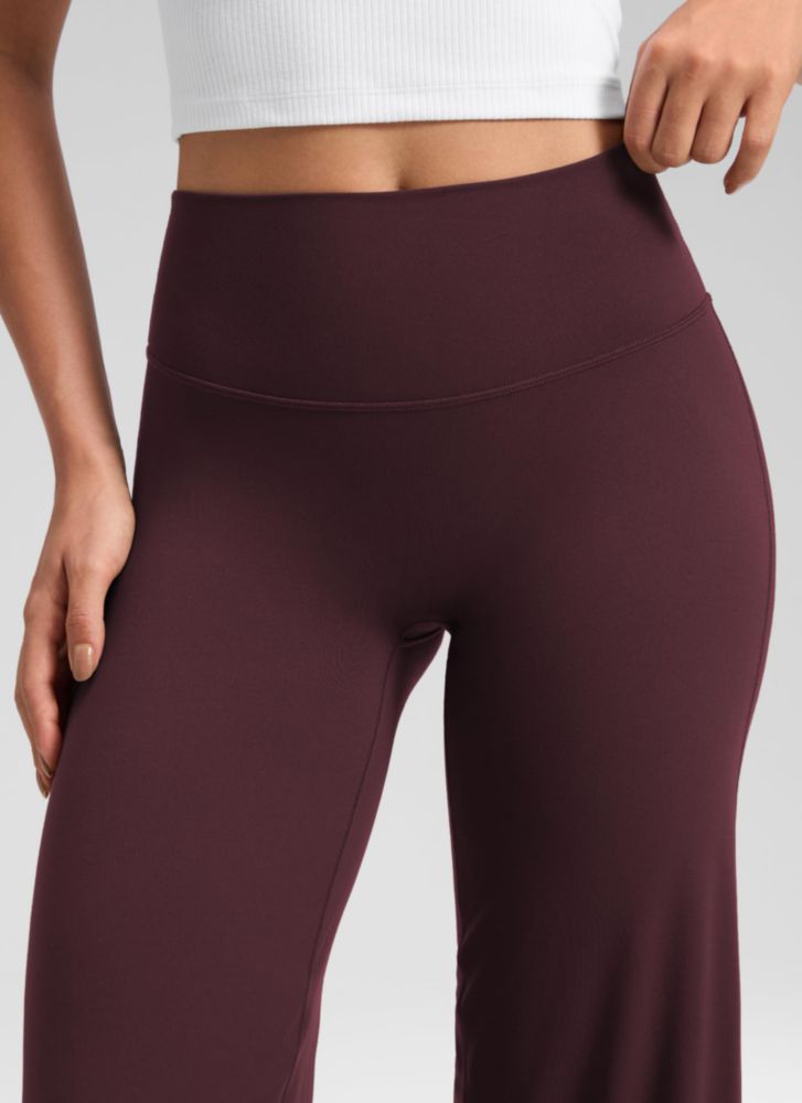 PANTALONES CRZ YOGA 76 cm Pierna Ancha Ciruela Madura Talla Grande