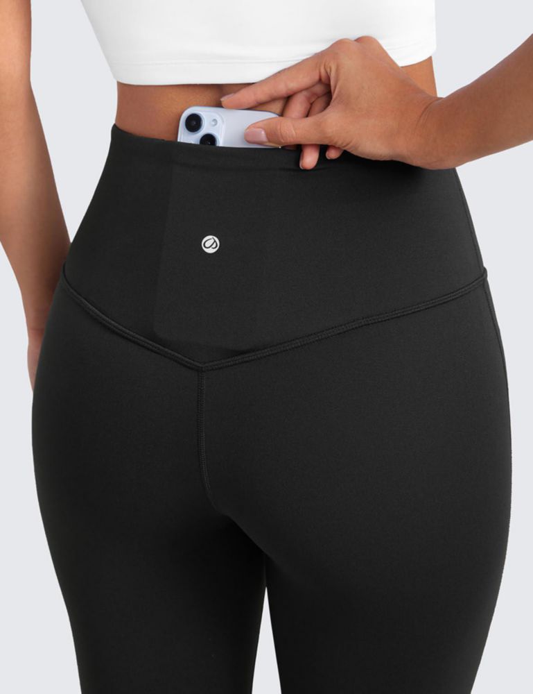Leggings CRZ YOGA 74 cm Acampanado Negro Talla Grande