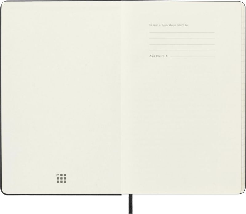 Planificador Moleskine Grande Negro 2026‑27 18 meses