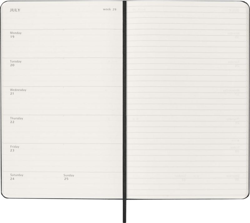 Planificador Moleskine Grande Negro 2026‑27 18 meses