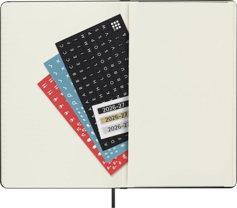 Planificador Moleskine Grande Negro 2026‑27 18 meses