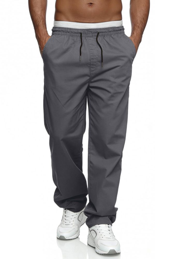 PANTALONES Comdecevis L (36) Corte Relajado Khaki Gris
