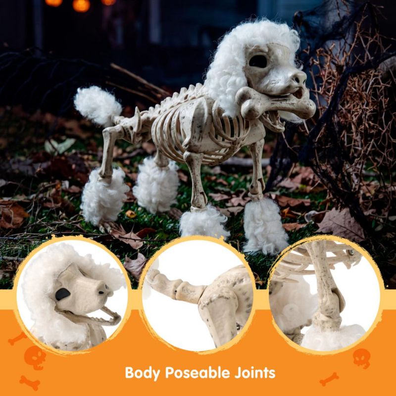 Esqueleto de perro JOYIN de 32 cm posable decoración de Halloween