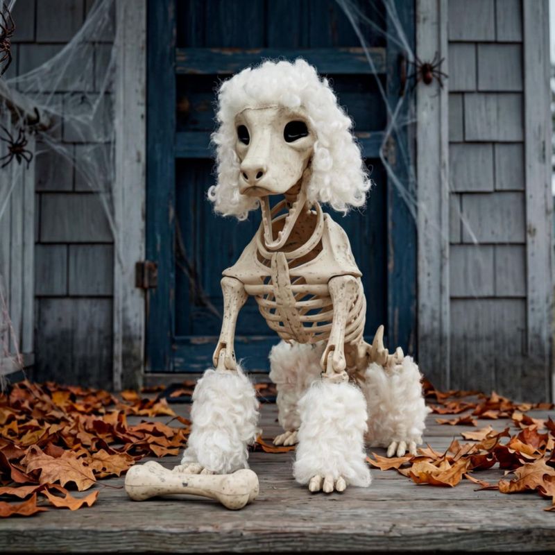 Esqueleto de perro JOYIN de 32 cm posable decoración de Halloween