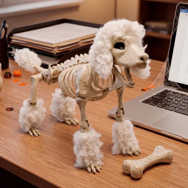 Esqueleto de perro JOYIN de 32 cm posable decoración de Halloween