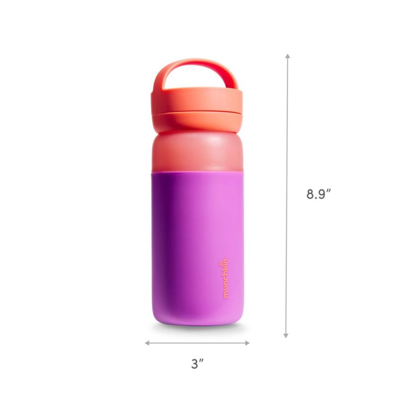 Botella de agua Munchkin 355 ml Violeta con pajita