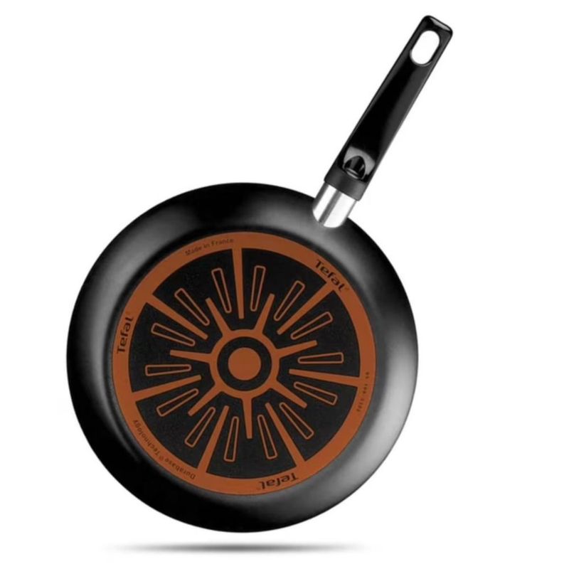 BATERÍA T-FAL MOD. VITAL 5 PZAS NEGRO ALUMINIO RECUBRIMIENTO ANTIADHERENTE EASY PLUS MANGOS BAQUELITA TAPA DE VIDRIO CON SALIDA DE VAPOR