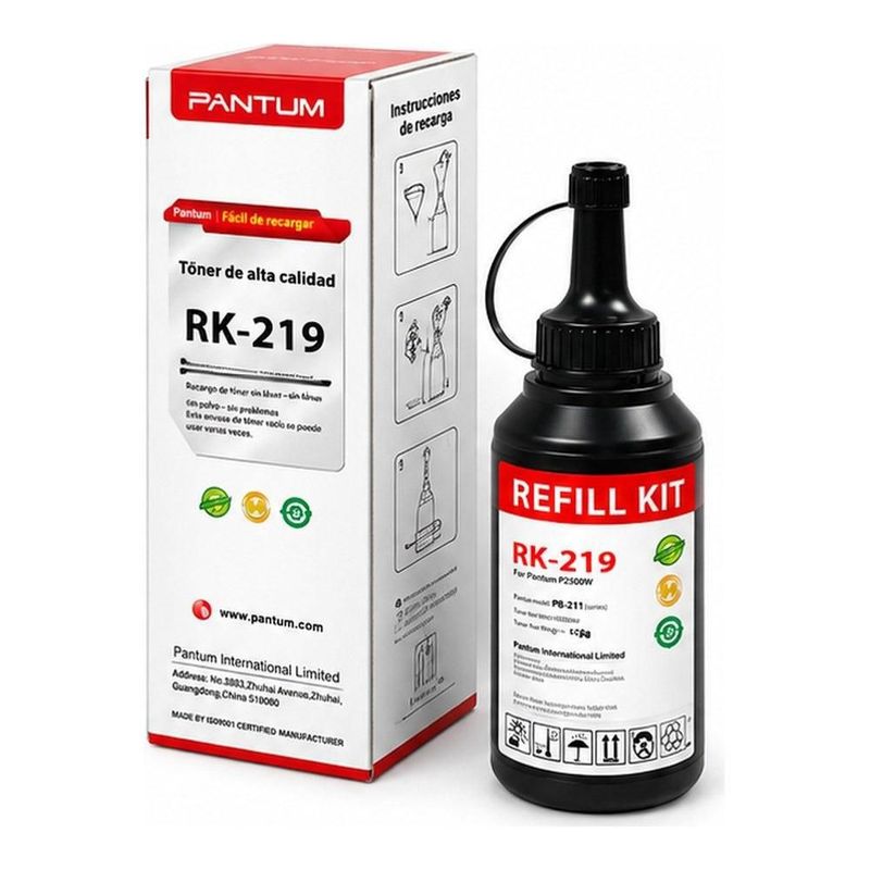 Recarga Pantum RK219 Negro, Rendimiento 1600 Páginas, para P2509W, M6509NW y M6559NW