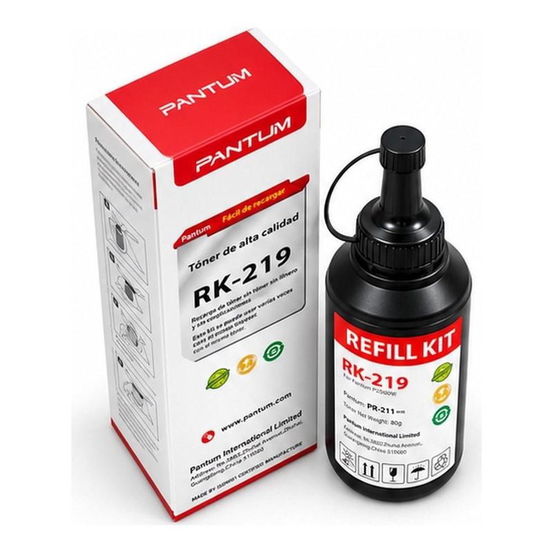 Recarga Pantum RK219 Negro, Rendimiento 1600 Páginas, para P2509W, M6509NW y M6559NW