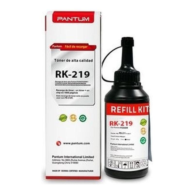 Recarga Pantum RK219 Negro, Rendimiento 1600 Páginas, para P2509W, M6509NW y M6559NW