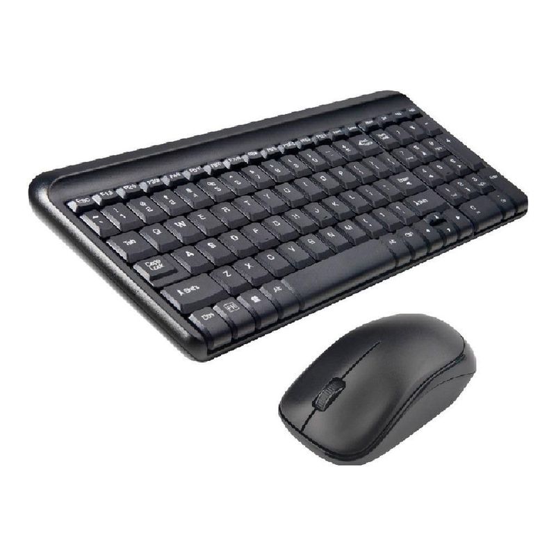 Kit Teclado y Mouse Inalámbrico Quaroni KIQ01 2.4GHz Negro