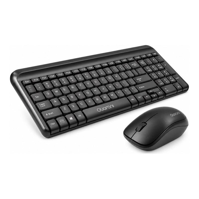 Kit Teclado y Mouse Inalámbrico Quaroni KIQ01 2.4GHz Negro