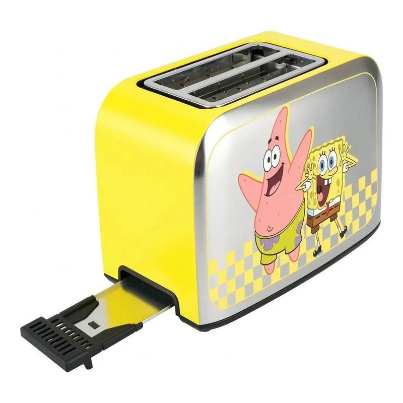 Tostador Nickelodeon Bob Esponja BOBE1 Acero Inox 750W 2 Rebanadas 7 Niveles