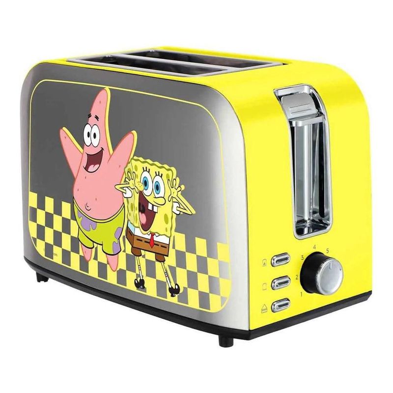 Tostador Nickelodeon Bob Esponja BOBE1 Acero Inox 750W 2 Rebanadas 7 Niveles