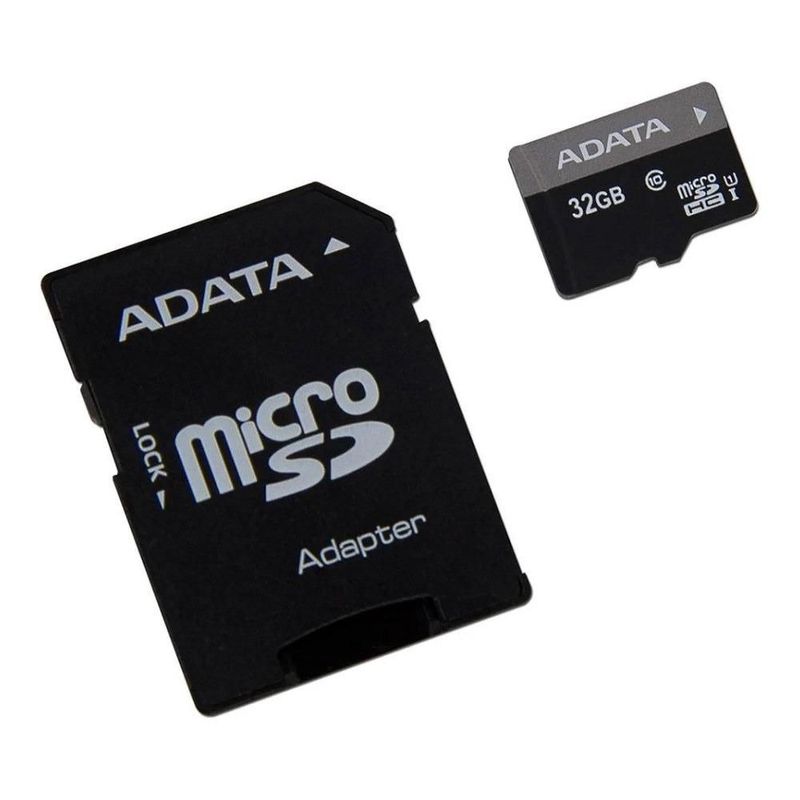 Memoria MicroSDHC ADATA 32GB UHS-I Clase 10 con Adaptador, Modelo AUSDH32GUICL10 RA1
